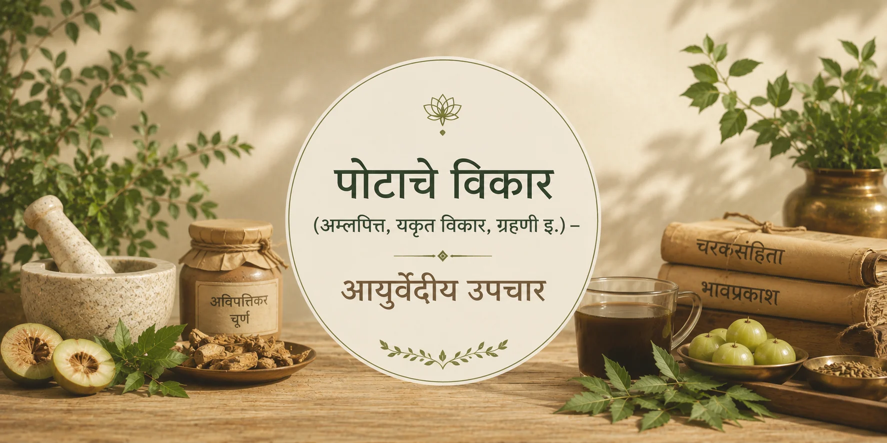 पोटाचे विकार (अम्लपित्त, यकृत विकार, ग्रहणी इ.) – आयुर्वेदीय उपचार